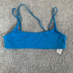LA Hearts by PacSun Blue Zenna Strappy Tank Bikini Top